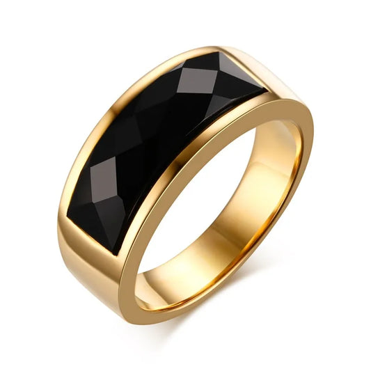 Black Carnelian Stone Ring